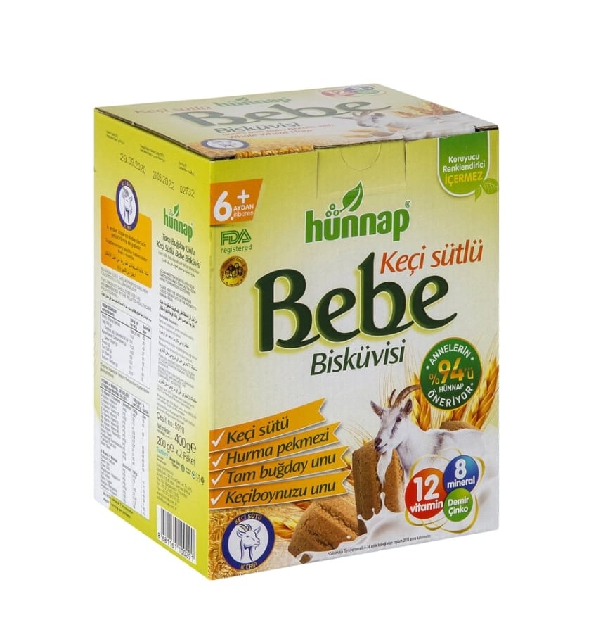 Hünnap Keçi Sütlü Bebe Bisküvisi 400 G